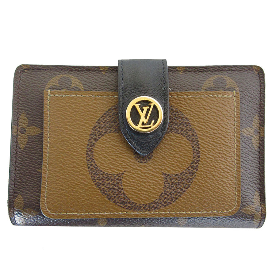 ルイ ヴィトン LOUIS VUITTON 二つ折り財布 ポルトフォイユ ジュリエット モノグラムキャンバス ブラウン ゴールド レディース M69432 s0561a