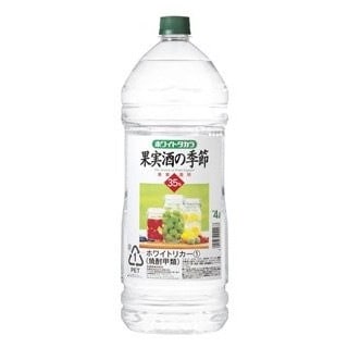 【送料無料】【ホワイトリカー】宝 果実酒の季節 ホワイトタカラ 35度 4000ml 4L4本【北海道沖縄県東北四国九州地方は必ず送料が掛かります】