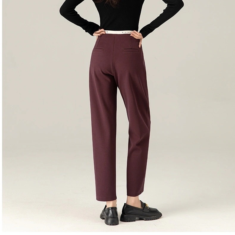 大きいサイズ 天糸スーツパンツ2025新型早秋垂れ感スラックスパンツ通勤痩せハーレムパンツ テーパードパンツ