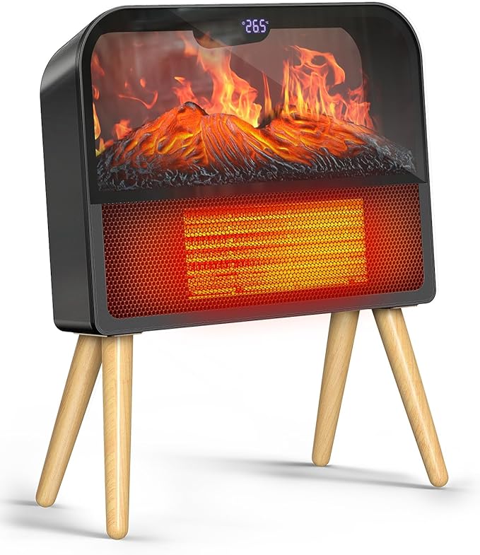 電気ヒーター 『2024冬新型・3D疑似炎』 電気ストーブ 暖房器具 省エネ 直火なし 3段階温風調節 タイマー機能 セラミックファンヒーター 電気暖炉 二重過熱保護 リモコン付き 電気ファンヒーター