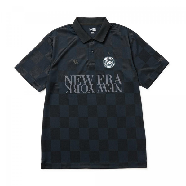 ニューエラ NEW ERA 半袖 ポロシャツ Checker Pattern ブラック ゴルフ 14391518