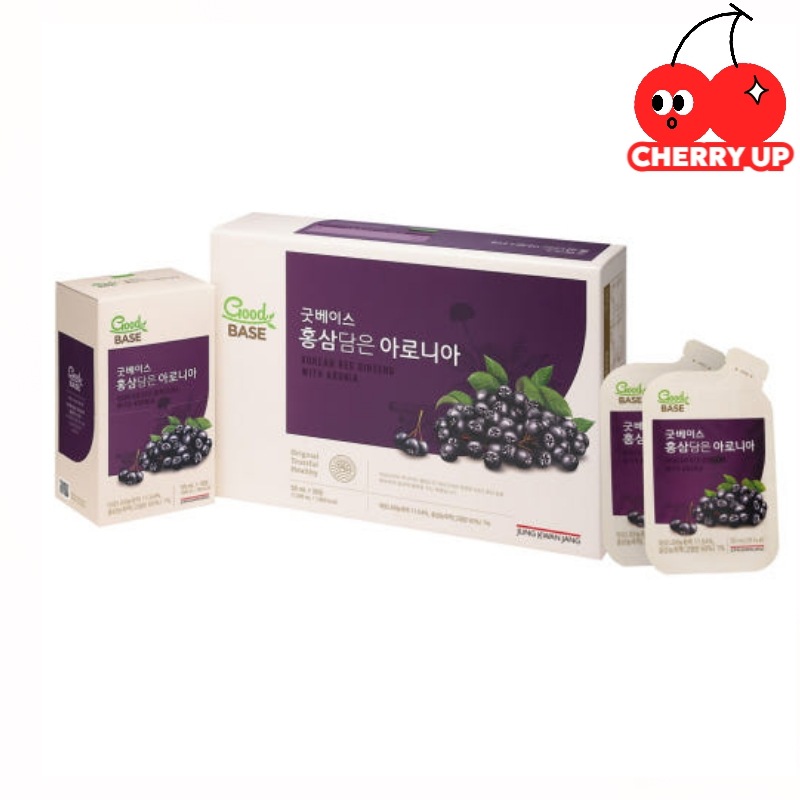 【正規品】グッドベース 紅参入りアロニアドリンク 50ml×30本 韓国健康食品 アロニアドリンク 紅参入り お土産 ギフトおすすめ ノンカフェイン 朝のパワー リフレッシュ 家族で 健康サポート ナ