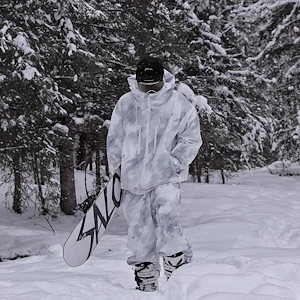 スノーボードウェア 白黒グレー メンズ スノボウェア上下セット レディース