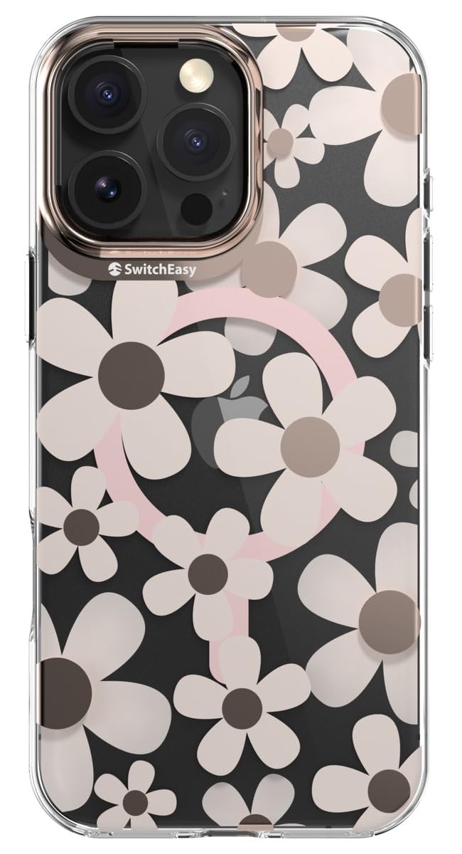 【SwitchEasy】 iPhone 16 Pro Max 対応 ケース 花柄 クリア オシャレ 可愛い MagSafe 対応 耐衝撃 スマホ