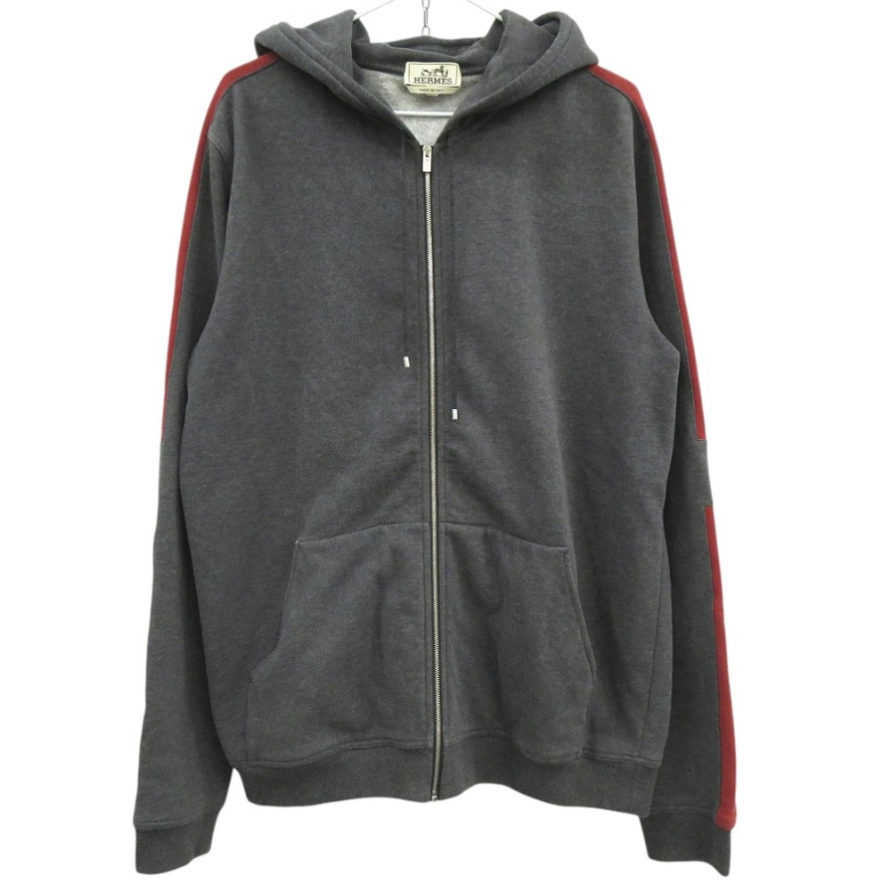 美品 ジップ フード スウェット 647610JA82XL パーカー コットン/コットン グレー 1133【中古】 メンズパーカー・トレーナー