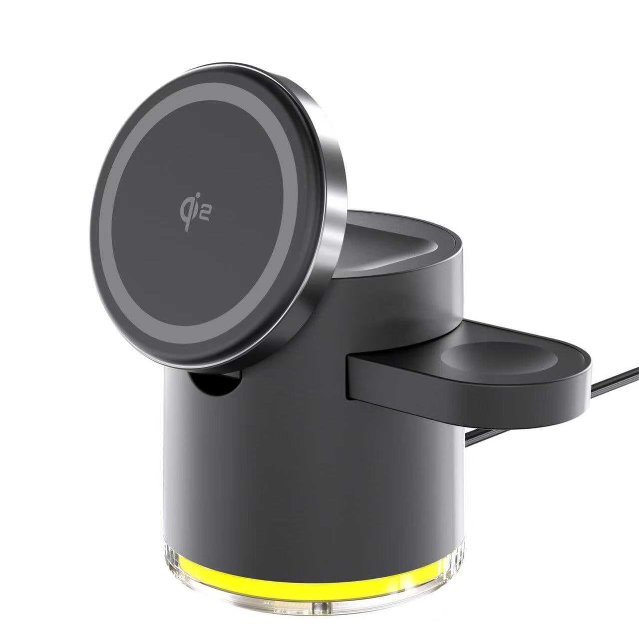 4in1丸形ﾜｲﾔﾚｽ充電器qi2C16 ワイヤレス充電器 4in1 Qi2 スマホ充電 AppleWatch AirPods タッチライト デスクライト 折りたたみ 5,013円