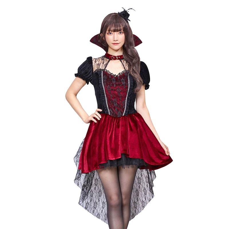 コスプレ 吸血鬼 ファンタジックヴィラン ヴァンピール レディース フリーサイズ レッド[fantasticvillain-vampire]