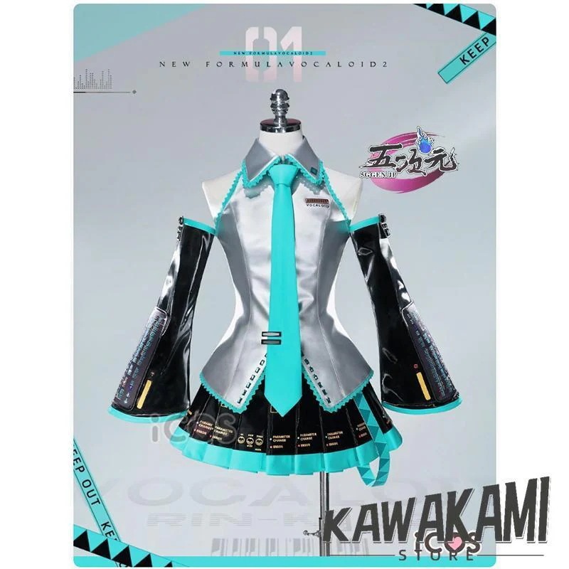 ICOS ボーカロイド　初音ミク 　通常V　コスプレ衣装　リニューアルVer　 いしょう ウィッグ　髪飾り　ヘッドホンセット　能1137