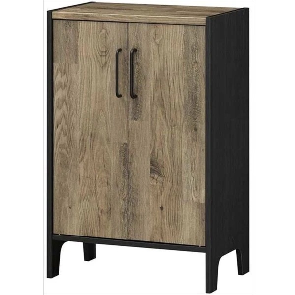 ラック 棚 扉付き キャビネット 古材風 ヴィンテージ インダストリアル 木製 木目柄 低ホルムアルデヒド 日本製 サイドボード