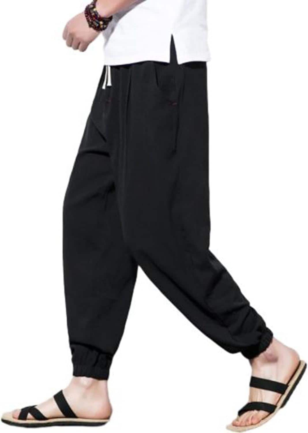 パンツ テーパード アラジンパンツ メンズ ウエストゴム ルーズ ロング丈 ワイドパンツ 春夏秋 薄手 通気性いい ガチョウパンツ 甘めのコーデ シンプル カジュアル 部屋着 デイリー