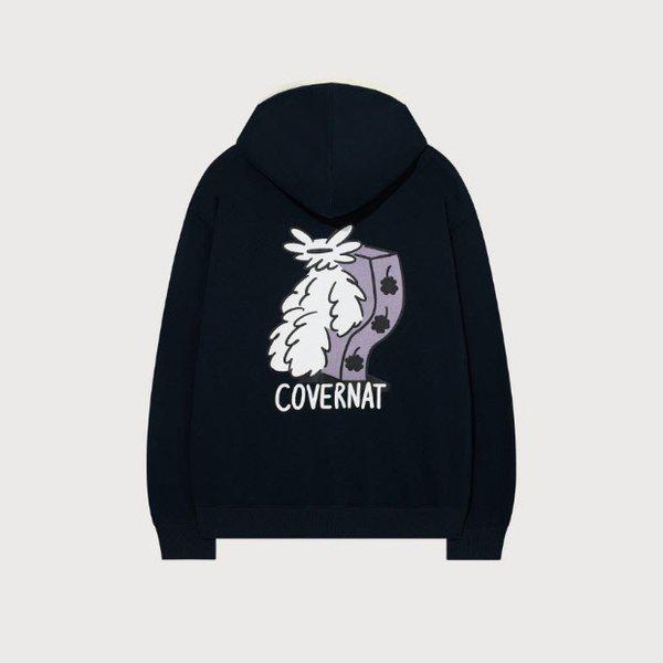 フードジップアップ JQS CO2503HZC1-NA [Xハイダナ] フラッフィードッグフードジップアップ ネイビー