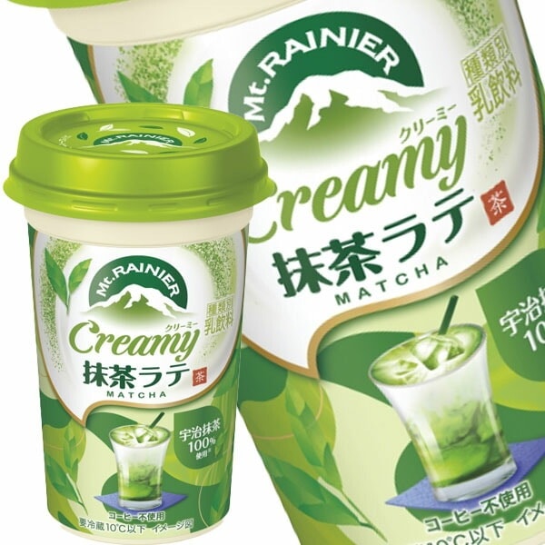 森永乳業 マウントレーニア クリーミー抹茶ラテ 240mlカップ×30本[10本×3箱]【4営業日以内に出荷】 コーヒー飲料[冷蔵]