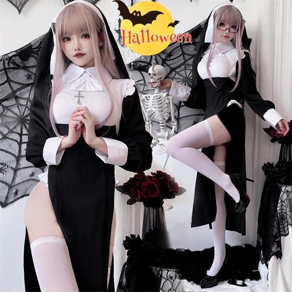 【一部分3日内出荷】ハロウィン コスプレ 大人 ハロウィン大人用 衣装 吸血鬼 修道女 コスチューム ワンピース
