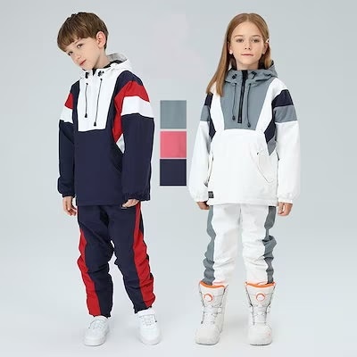 [迅速な出荷] 子供 スノーボード ウェア キッズ スキー ウェア スノーパンツ スノーボードウェア 撥水 防風 保温 雪遊び 中綿 男女兼用