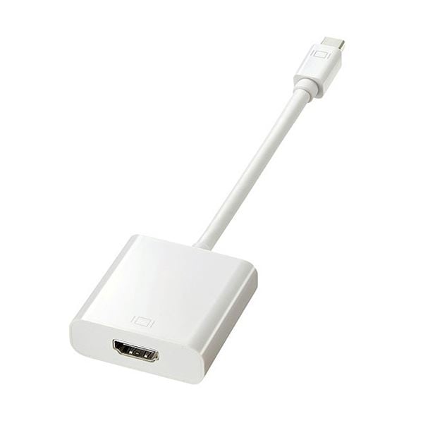 (まとめ)サンワサプライミニDisplayPort-HDMI変換アダプタ ホワイト AD-MDPPHD01 1個(×3セット)
