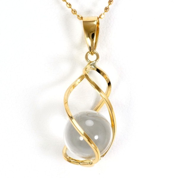 K18 18金 YG イエローゴールド ネックレス クォーツ 約40cm ジュエリー 中古