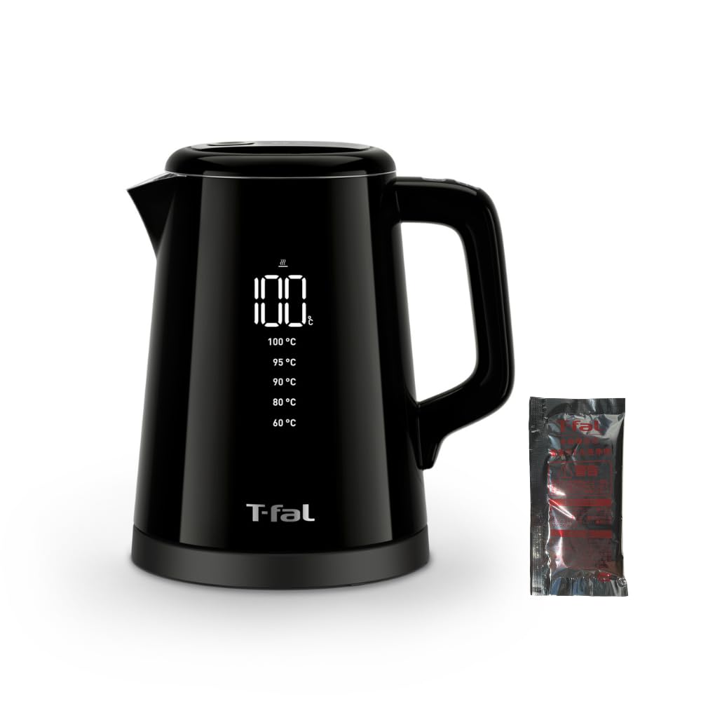 【Amazon.co.jp限定】 ティファール 電気ケトル 0.8L デジタルディスプレイ 温度調節 1250 Wのハイパワーですぐに沸く 転倒お湯もれロック 「ディスプレイ ロック コントロール」