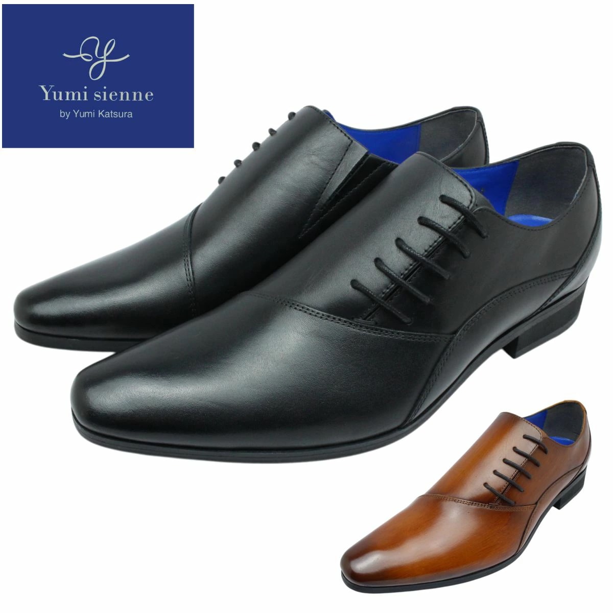 ユミジェンヌ メンズ ビジネスシューズ 8326フォーマルシューズ 紳士靴 紐靴 革靴 ブラック ブラウン 本革 日本製 Yumi sienne 桂由美 9,361円