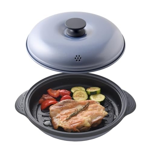 エニーシング 電子レンジ調理器 レンチンマジックグリル 茹でる 蒸す 焼く 後片付けが楽 万能 丸形 レシピ付 RCMG-01