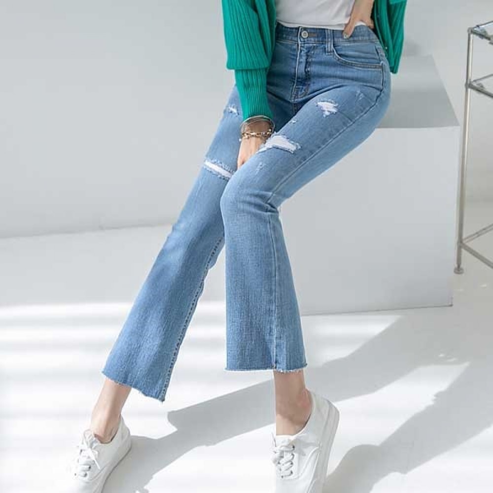 (NAK21) (S~3XL) ウエストバンディングスパンウォッシュデニム DM11-P-83