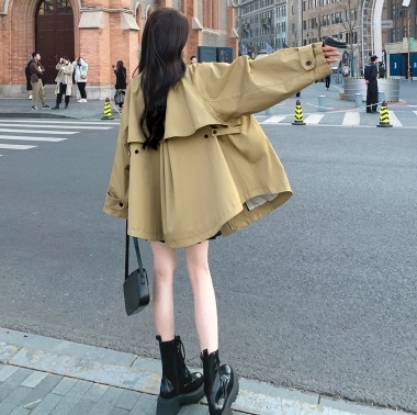 コート シャンパー 上着 ショート丈 長袖 ハイネック ルーズ フレア セミフレア ストレート チュール シフォン ファスナー 前開き 大人可愛い シンプル カジュアル 大人 おしゃれ こなれ感 ラフ 8,460円