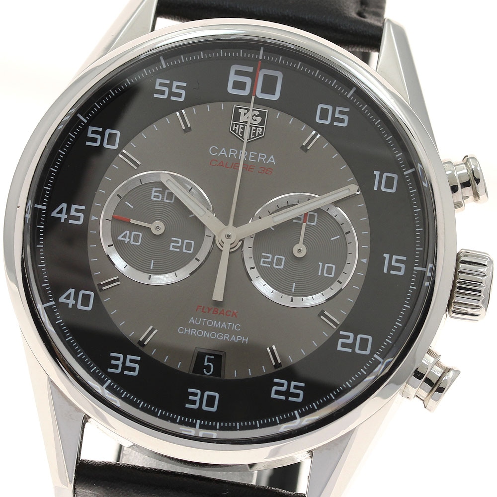 タグホイヤー TAG HEUER CAR2B10 カレラ キャリバー36 フライバック クロノグラフ デイト 自動巻き メンズ 保証書付き_934222【中古】