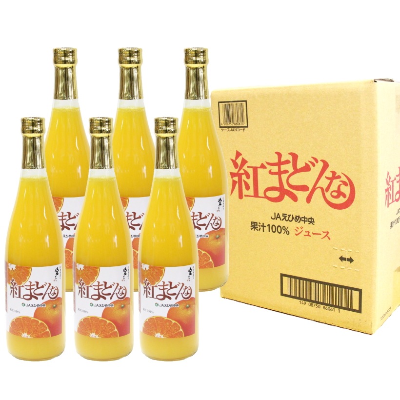 紅まどんなジュース 720ml×6本入 ストレートジュース 愛媛県産