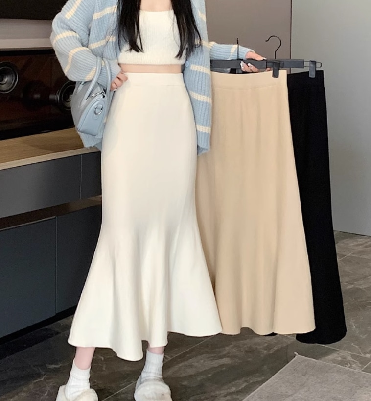 スカート デート モテアイテム マーメイドスカート ニット タイト フレア 大人可愛い きれいめ 上品 おしゃれ かっこいい 大人可愛い ラブリー キュート ガーリー クール モード系 セクシー
