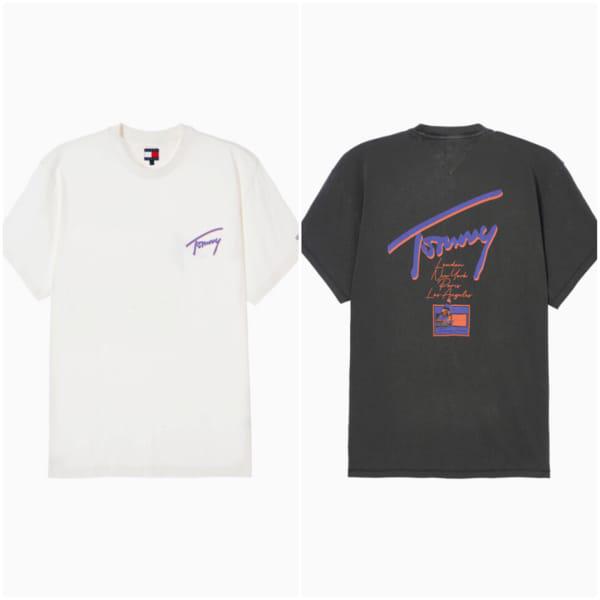 男性用フェードグラフィックTシャツ T32F1TTO44TMT1 TOMMY JEANS