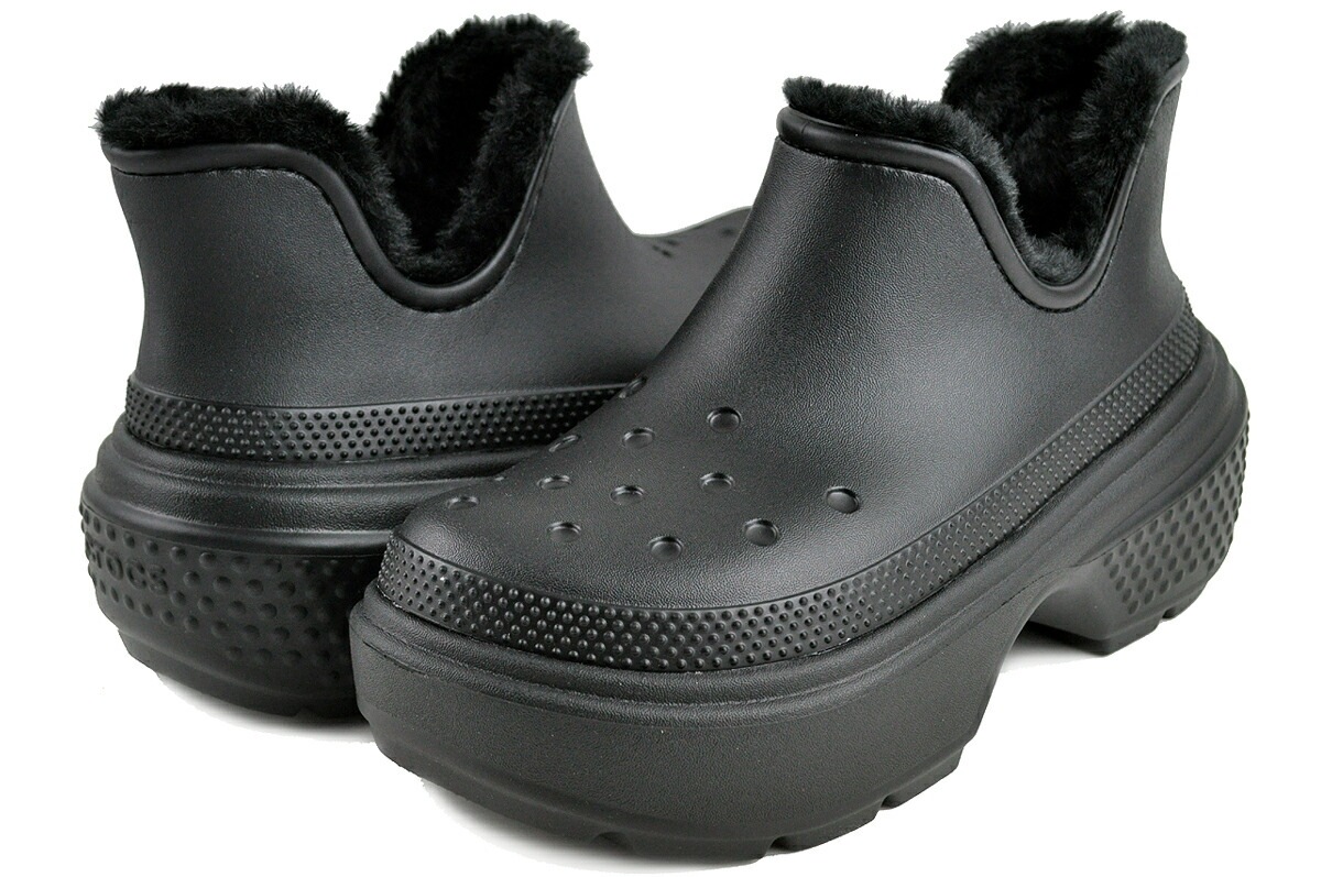 ストンプ ラインド ブーツ ブラック チャンキーソール クロスライト 軽量 スリッポン 210673-060