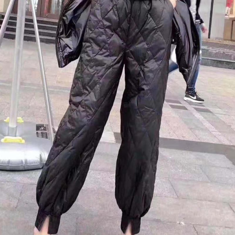 3color レディース ボトムス パンツ キルティング ゆったり ラフ ルーズ 大人女子