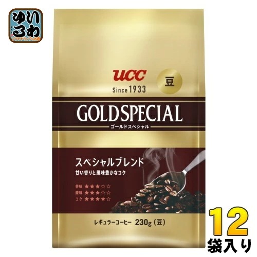 UCC ゴールドスペシャル 炒り豆 スぺシャルブレンド 豆 230g 12袋 (6袋入×2 まとめ買い) コーヒー豆 珈琲 レギュラーコーヒー