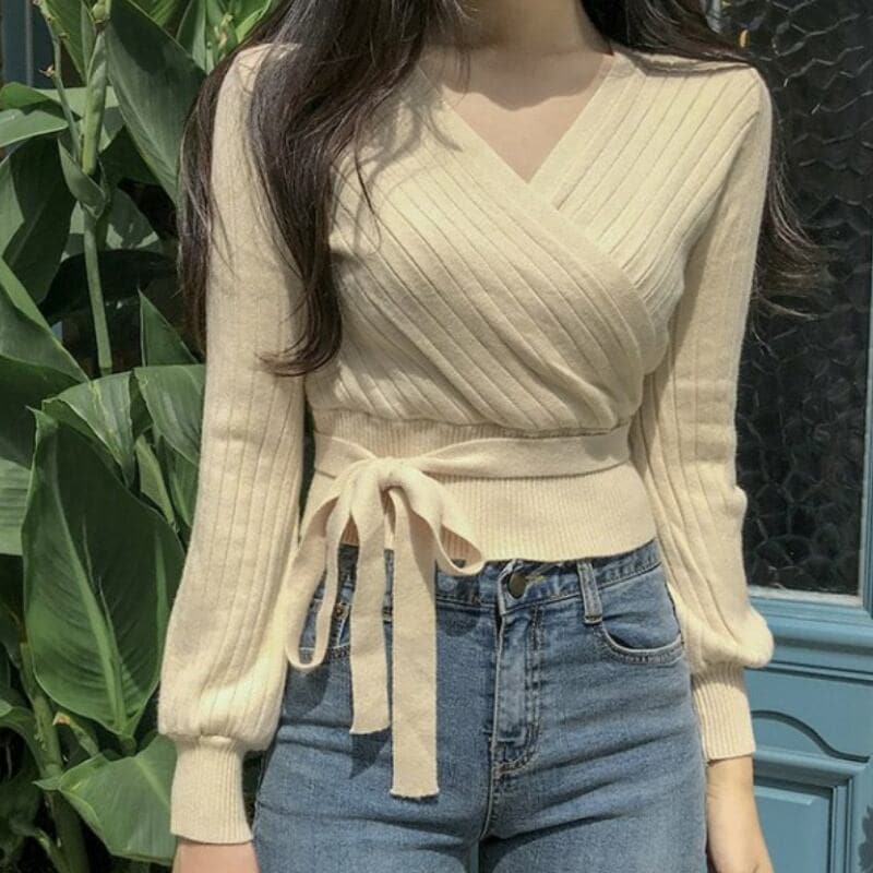 4color レディース トップス ニット セーター 長袖 ベージュ オフホワイト 196