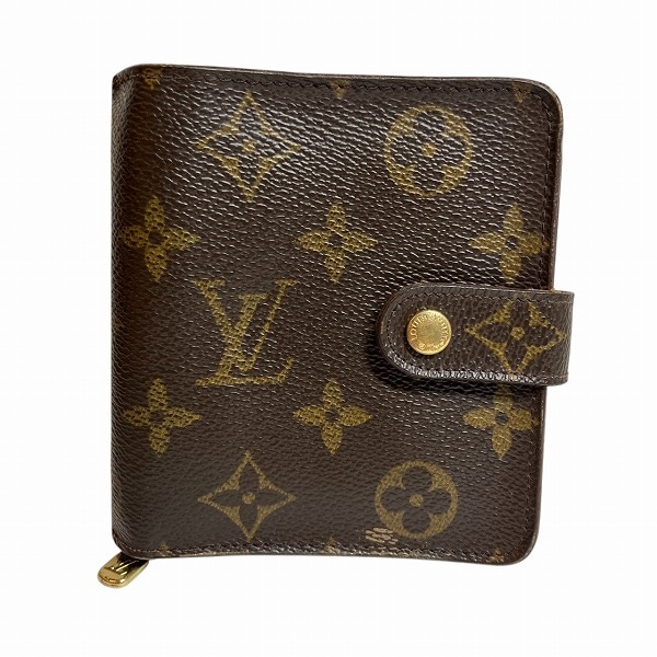 ルイヴィトン モノグラム コンパクトジップ M61667 2つ折り財布 ユニセックス 【中古】