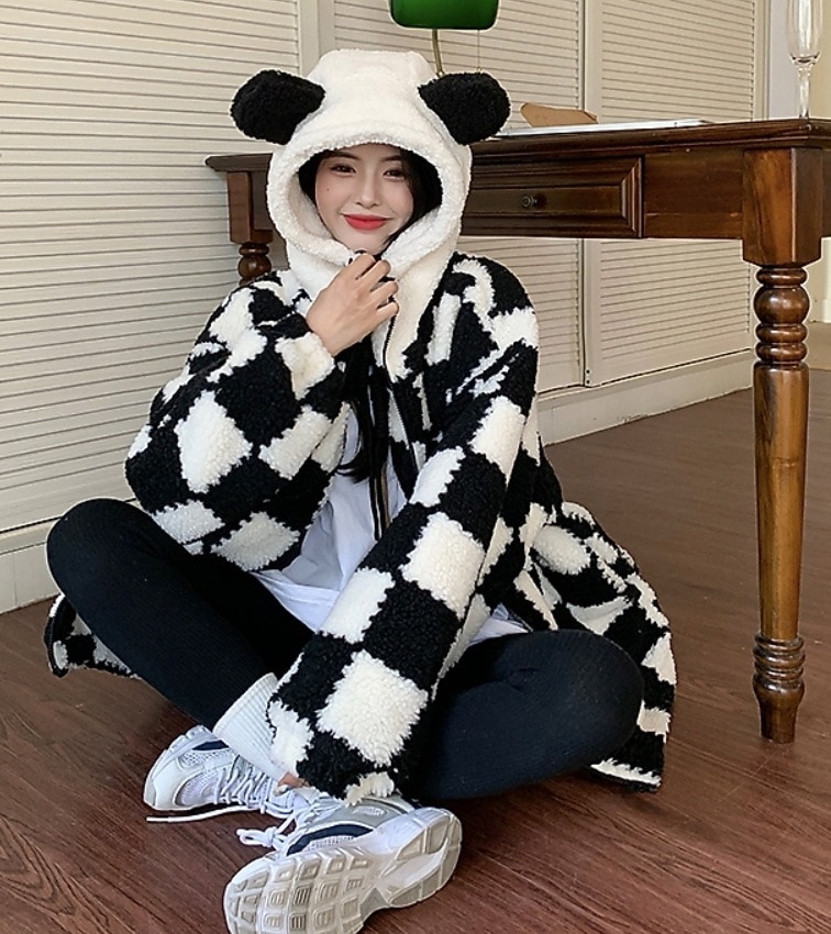 アウター デート モテアイテム 長袖 もこもこ モコモコ フード付き リブ 可愛い きれいめ 上品 おしゃれ かっこいい 可愛い ラブリー キュート ガーリー クール モード系 セクシー