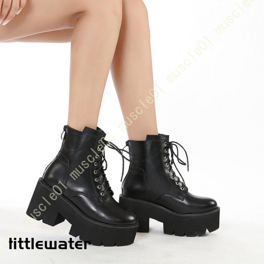 レースアップショートブーツストームブーツ レディース 履きやすいワークブーツ オシャレ厚底ブーツ韓国 エンジニアブーツ シューズ