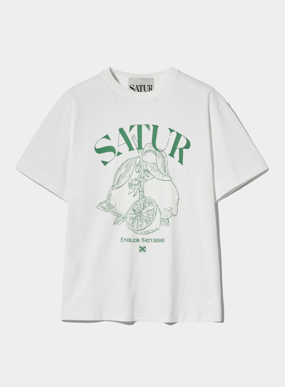【SATUR】 CAPRI CITRON DRAWING SUMMER GRAPHIC T-SHIRTS : LIGHT GREEN