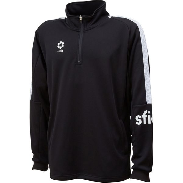 スフィーダ フットサルウエア SA-21813JR BLK BP ウォームアップハーフジップトップ JR 130cm ブラック
