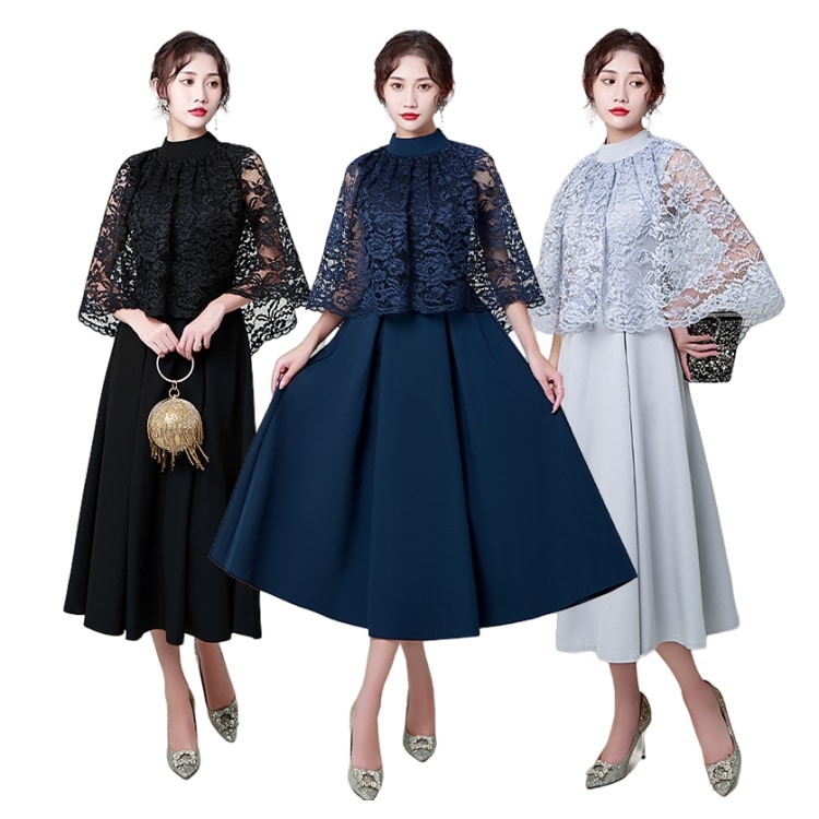 ドレス パーティードレス 結婚式 ワンピース ドレス 袖あり 大きいサイズ ワンピースフォーマルドレス フォーマル お呼ばれ 服 親族 大きいサイズ 大人 上品 20代 30代 40代 50代 卒業式