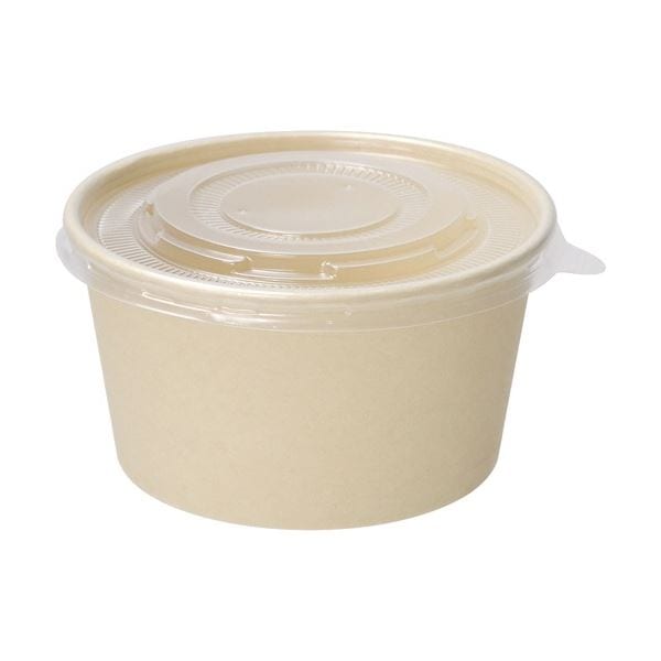 （まとめ）未晒バンブーペーパー フタ付フードボウル 720ml （30組）[x3] 5,244円