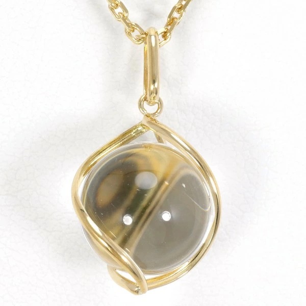 K18 18金 YG イエローゴールド ネックレス クォーツ 約42cm ジュエリー 中古 29,153円