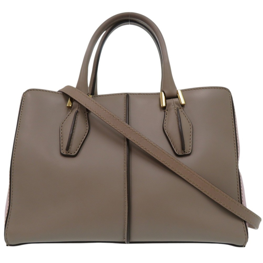 美品 2WAY　ショルダーバッグ Dキューブ ハンドバッグ レザー/レザー ピンク 0747【中古】 レディース