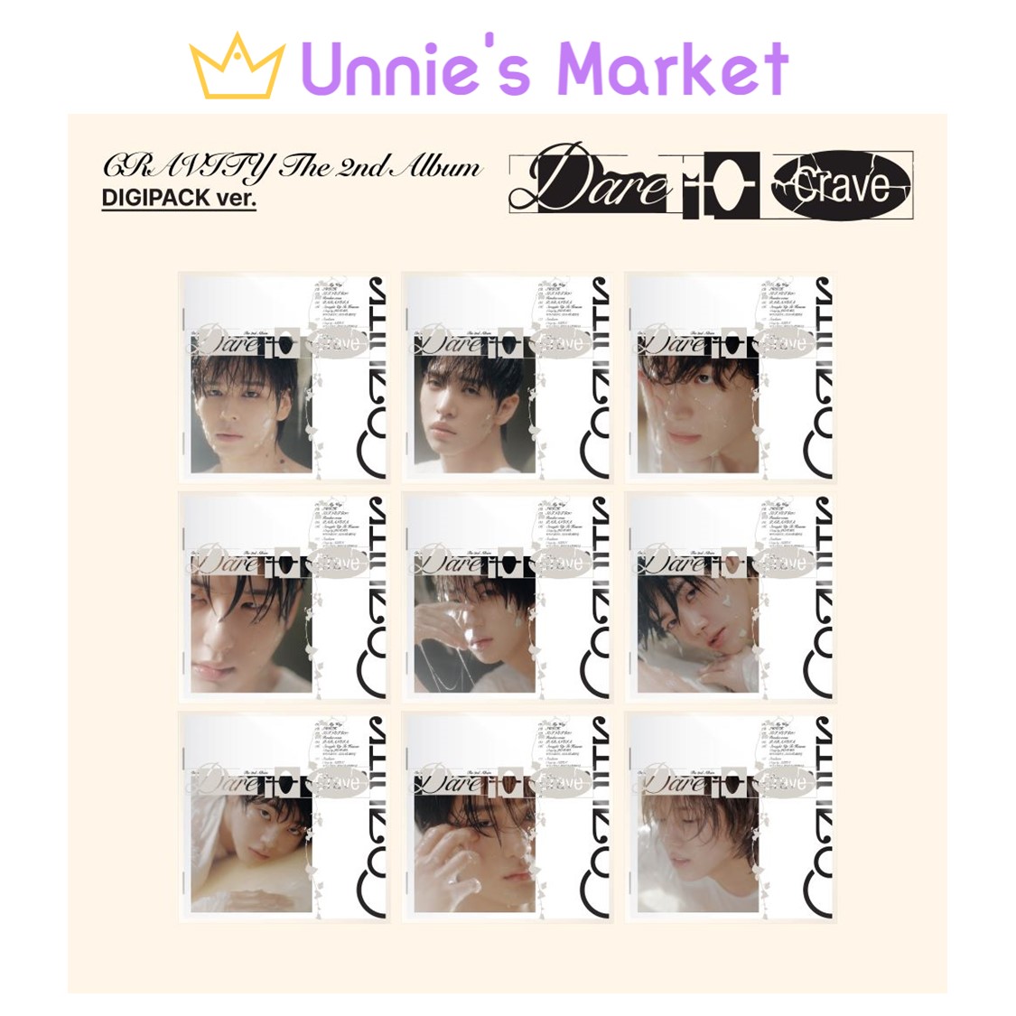 [SET] CRAVITY - The 2nd Album [Dare to Crave] DIGIPACK ver. + Free Photocard 1EA(fan-made)