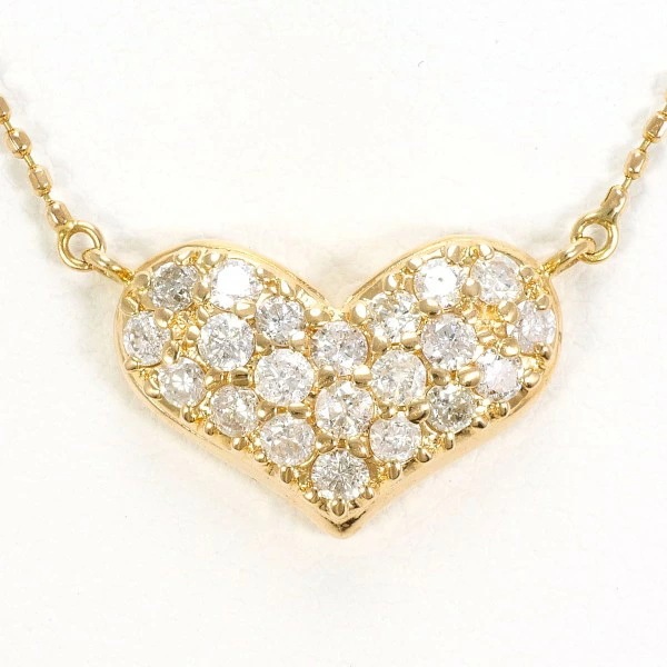 K14PG ネックレス ダイヤ 0.50 ジュエリー 中古