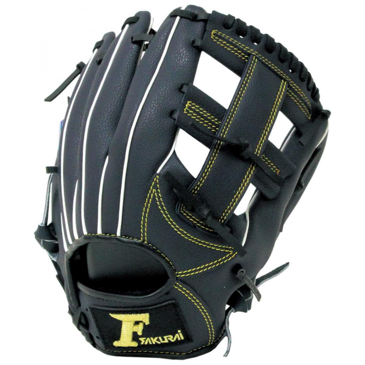 サクライ貿易 FALCON (ファルコン) 一般用 軟式グラブ FG-5711 ブラック 右投げ Sサイズ　オールラウンド用 グローブ PROMARK (プロマーク)