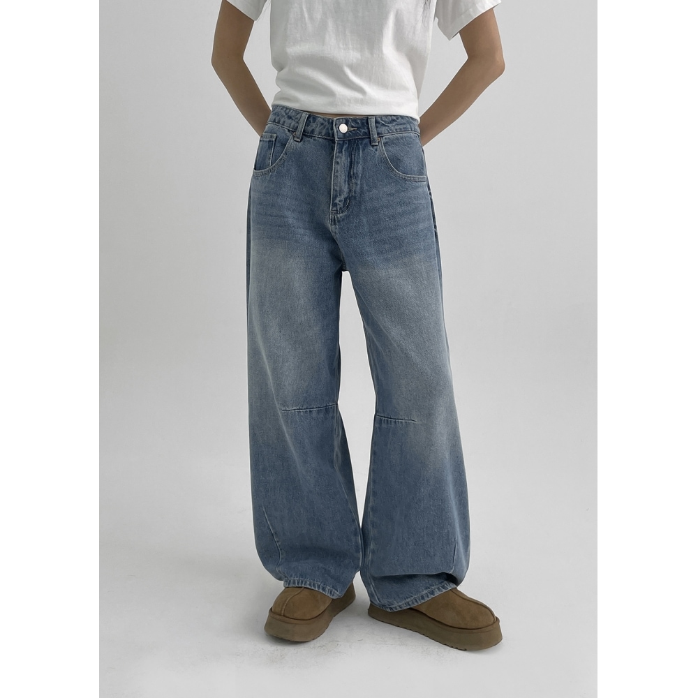 ブラックアップキリングスインシジョンワイドデニムパンツ 5,814円