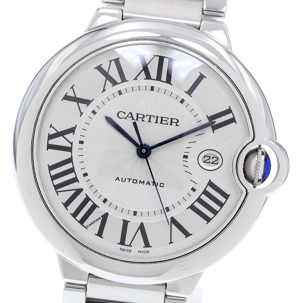 カルティエ CARTIER W69012Z4 バロンブルーLM デイト 自動巻き メンズ 良品 保証書付き_896357【中古】