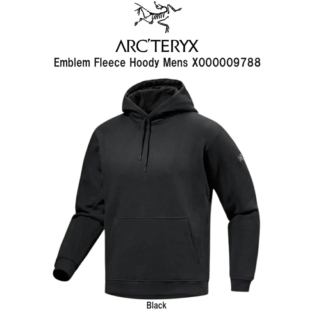 ARC TERYX パーカー フーディ エンブレム フリース レギュラーフィット バードロゴ メンズ 男性 Emblem Fleece Hoody X000009788