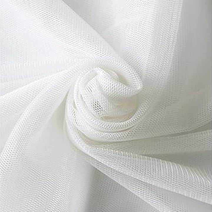 20D チュール 生地 無地 手芸 裁縫 用 布(ホワイト, 10m)