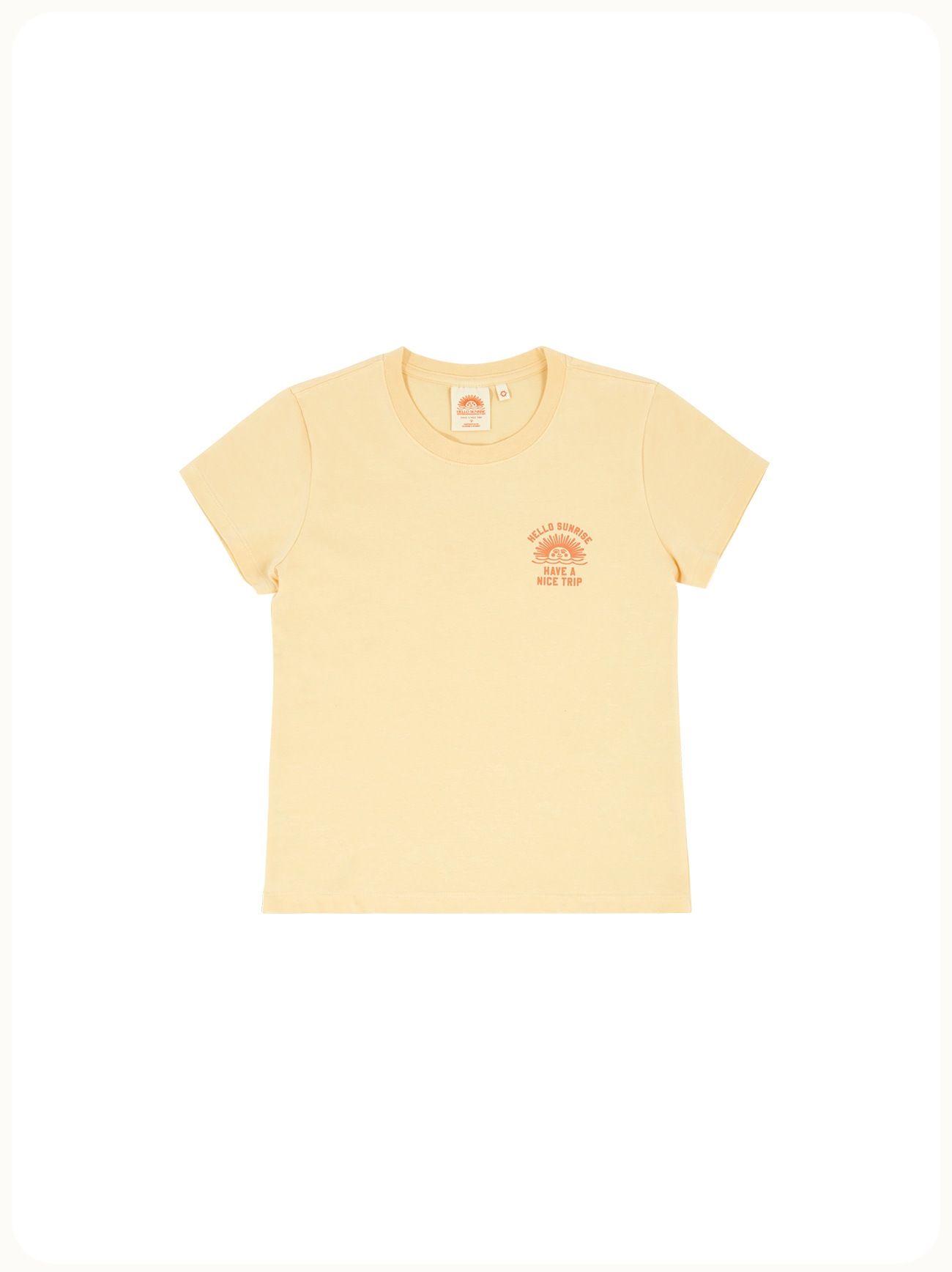 HELLO SUNRISE Shorts Sleeve Tee(W) Butter Yellow